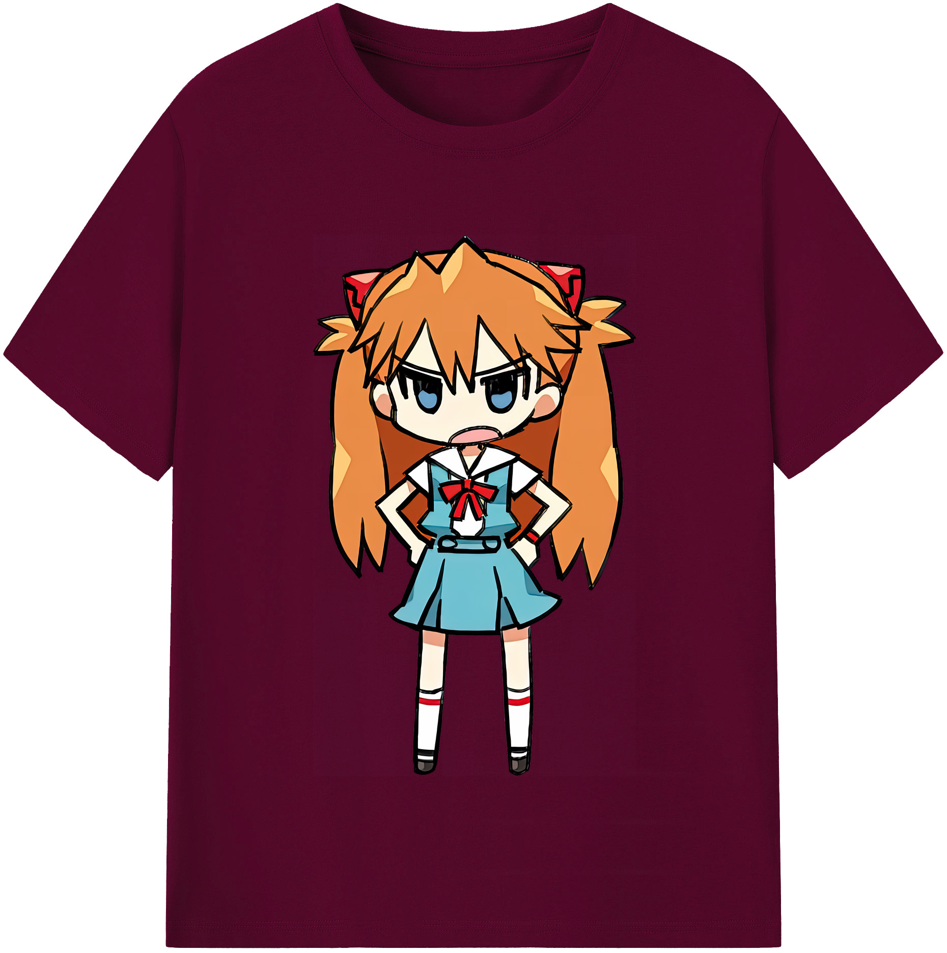 （画像用） EVA 新世紀エヴァンゲリオン レディースカジュアルプリントTシャツ（綿100％）